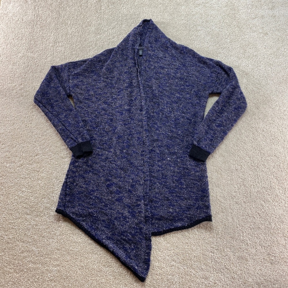 Eileen Fisher Cardigan Sweater Womens Small Marled Italian Yarn‎ Asymmetrical